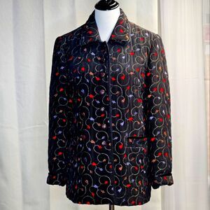 Cardinal Art Ole Wearable Art Embroidered Long Sleeve Button Front Jacket